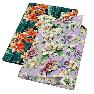 Cartella 3 lembi con elastico Nature Flowers - A4 - dorso piatto - fantasie ass…