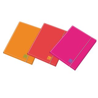 Cartella 3 lembi con elastico One Color - A4 - dorso 1 cm - colori assortiti fl…