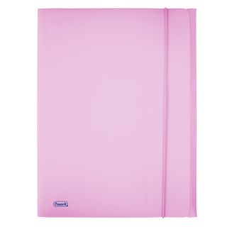 Cartella 3 lembi con elastico Pastel - 24 x 33cm - dorso 1 cm - PP - glicine - …