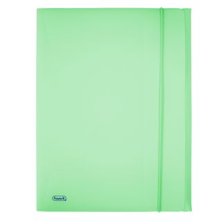 Cartella 3 lembi con elastico Pastel - 24 x 33cm - dorso 1 cm - PP - smeraldo -…
