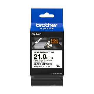 Brother HSE-251E nastro per etichettatrice Nero su bianco