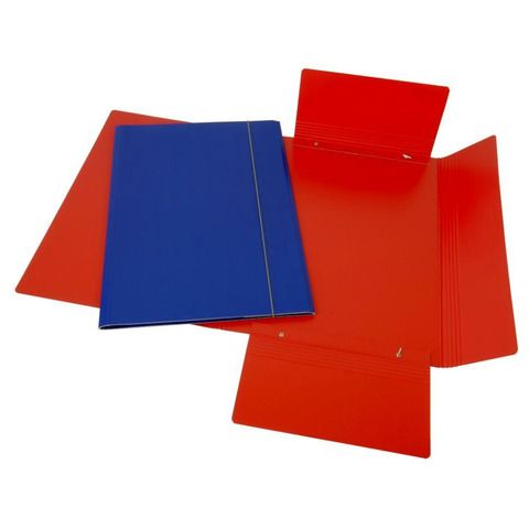 Cartella a tre lembi in presspan Cartotecnica del Garda 35x50 cm colore blu - C…