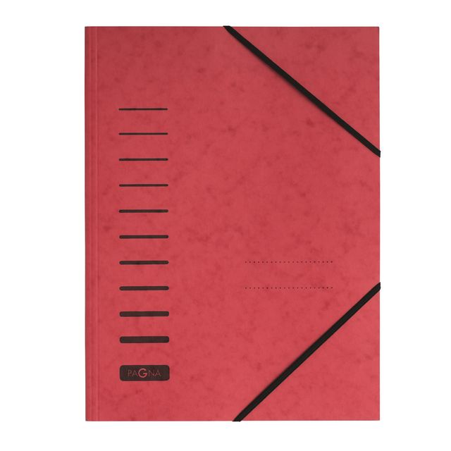 Cartella con elastico angolare - A4 - dorso variabile - cartoncino - rosso - Pa…