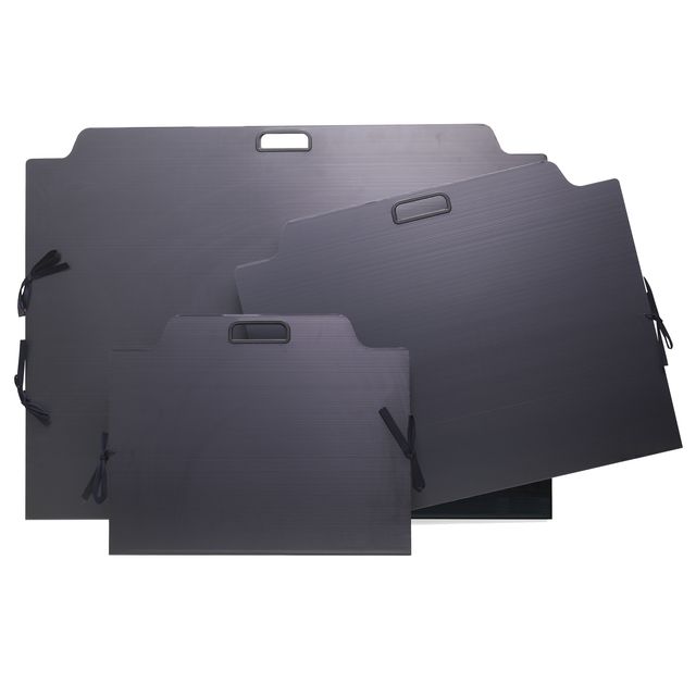 Cartella portadisegni polionda c/maniglia e chiusura a lacci 50x70cm nero Coloro