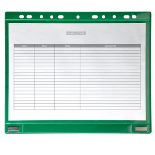 Buste forate - per supporti magnetici ad anelli - A4 - verde - Djois - conf. 5 …