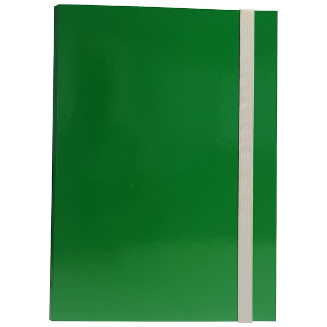 Cartella progetto - con elastico - dorso 3 cm - verde - Starline