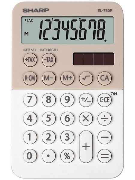 CALCOLATRICE SH-EL760RBLA BEIGE/BIANCO