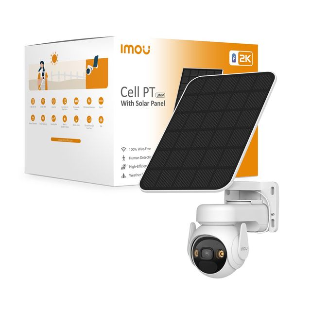 CAMERA KIT CELL PT 3MP BAT+PANNELLO SOLARE TYPE-C PIR IP66 15000MAH