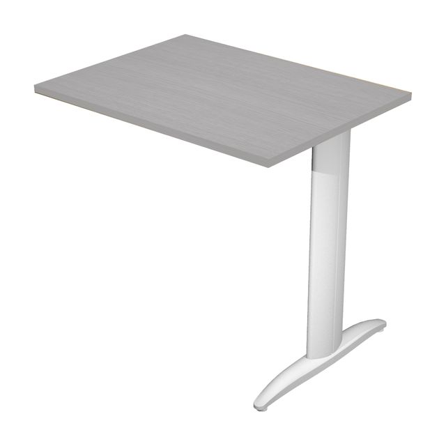 Allungo reversibile dx/sx per scrivanie Easy - 80 x 60 cm - Grigio/grigio allum…
