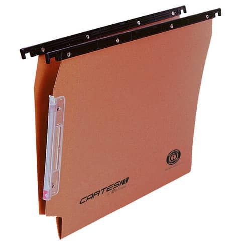 Cartelle sospese laterali per armadi CARTESIO 33 cm fondo a V arancio Conf. 50 …