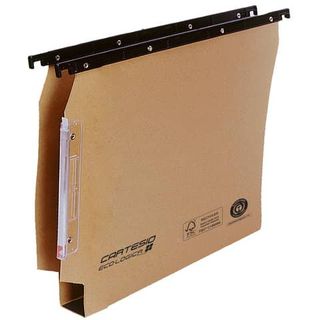 Cartelle sospese laterali per armadi CARTESIO ECO 33 cm fondo U 3 cm avana Conf…