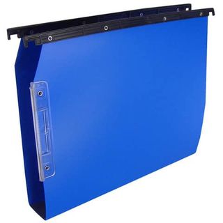 Cartelle sospese laterali per armadi CARTESIO PP 33 cm fondo a U 3 cm blu - Con…