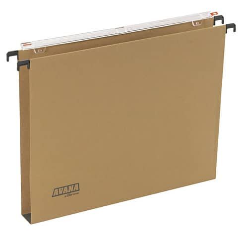 Cartelle sospese orizzontali per cassetti AVANA 33 cm fondo U 3 cm avana Conf. …
