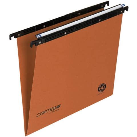 Cartelle sospese orizzontali per cassetti CARTESIO 38 cm fondo V arancio Conf. …