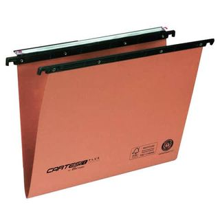 Cartelle sospese orizzontali per cassetti CARTESIO PLUS 39 cm fondo a V arancio…