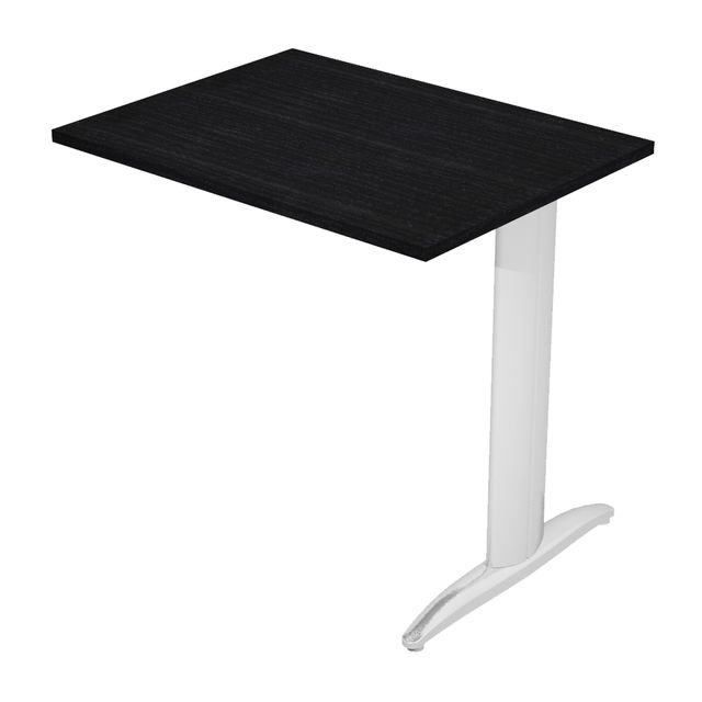 Allungo reversibile dx/sx per scrivanie Easy - 80 x 60 cm - Nero venato/metal c…