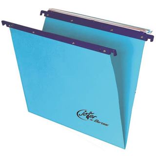 Cartelle sospese orizzontali per cassetti Linea Joker 33 cm fondo V - blu conf.…