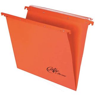 Cartelle sospese orizzontali per cassetti Linea Joker 39 cm fondo V - arancio c…
