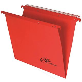 Cartelle sospese orizzontali per cassetti Linea Joker 39 cm fondo V - rosso con…