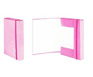 CARTELLA CON ELASTICO 3 LEMBI DORSO ROSA 3CM