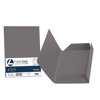 Cartellina 3 lembi Luce - 200 gr - A4 - cartoncino bristol - grafite - Favini -…