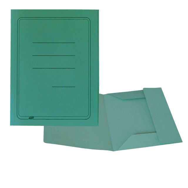 Cartellina 3 lembi con stampa - 200 gr - 25 x 33 cm - cartoncino manilla - verd…