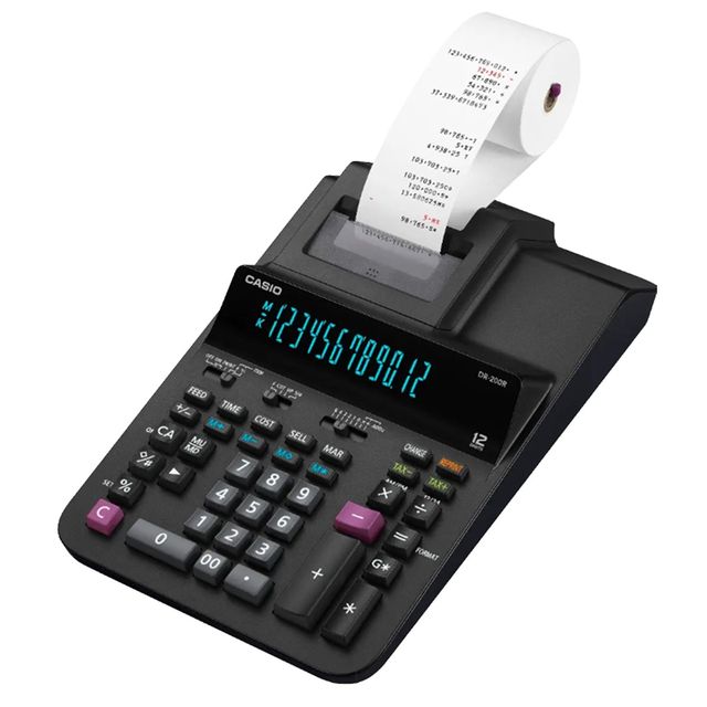 CASIO DR-200R-BK-E-E CALCOLATRICE PROFESSIONALE CON STAMPA E FUNZIONI AVANZATE …