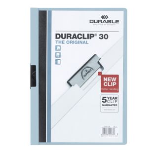Cartellina con clip Durable DURACLIP® A4 - dorso 3 mm - capacità 30 fogli azzur…