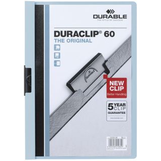 Cartellina con clip Durable DURACLIP® A4 - dorso 6 mm - capacità 60 fogli azzur…