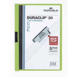 Cartellina con clip Durable DURACLIP® A4 verde - dorso 3 mm - capacità 30 fogli…