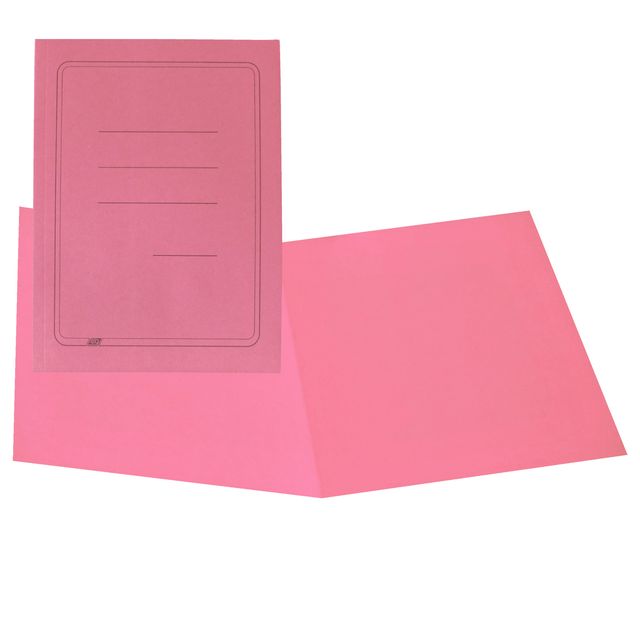 Cartellina semplice con stampa - 145 gr - 25 x 34 cm - rosa - cartoncino manill…