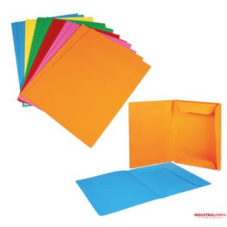 Cartelline 3 lembi - 200 gr - 25x33 cm - mix 6 colori - Brefiocart - conf. 12 p…