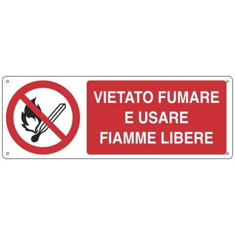Cartello di divieto 33,3x50 cm Cartelli Segnalatori ''Vietato fumare e usare fi…