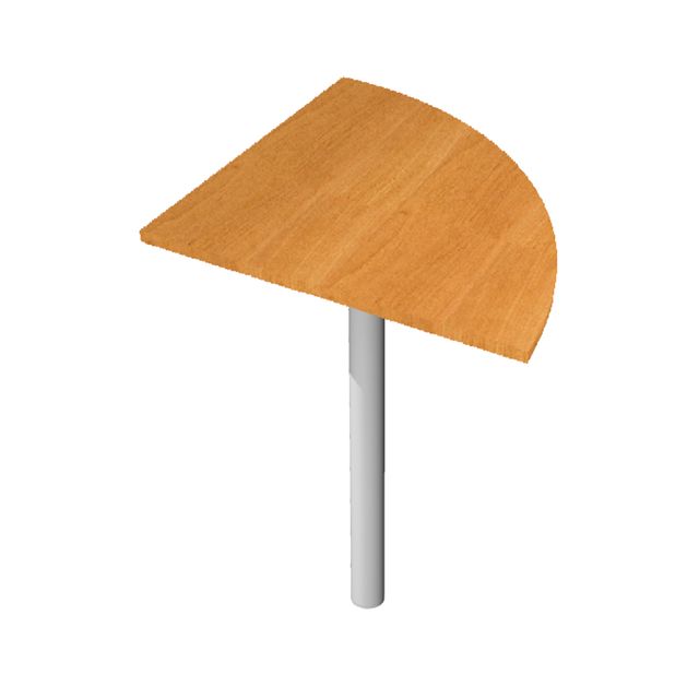 Angolare Easy - 90 gradi - 80 x 80 cm - gamba di supporto in metallo - noce chi…