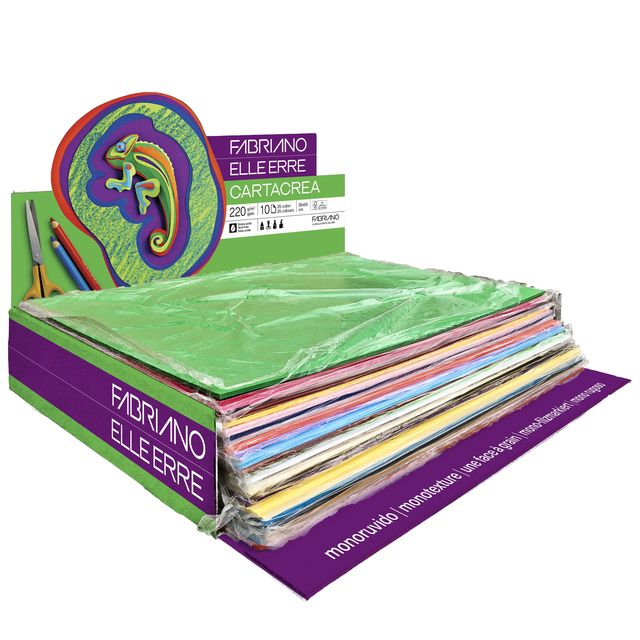 Cartoncino CartaCrea - 35 x 50 cm - 220 gr - colori assortiti - Fabriano - Expo…