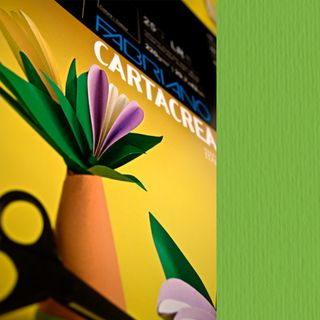 Cartoncino CartaCrea - 35 x 50 cm - 220 gr - verde 111 - Fabriano - blister 10 …
