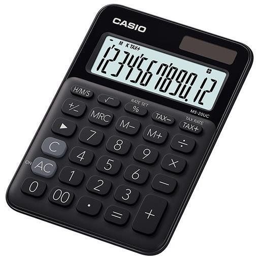 Casio MS-20UC - Calcolatrice da tavolo - 12 cifre - pannello solare, batteria -…
