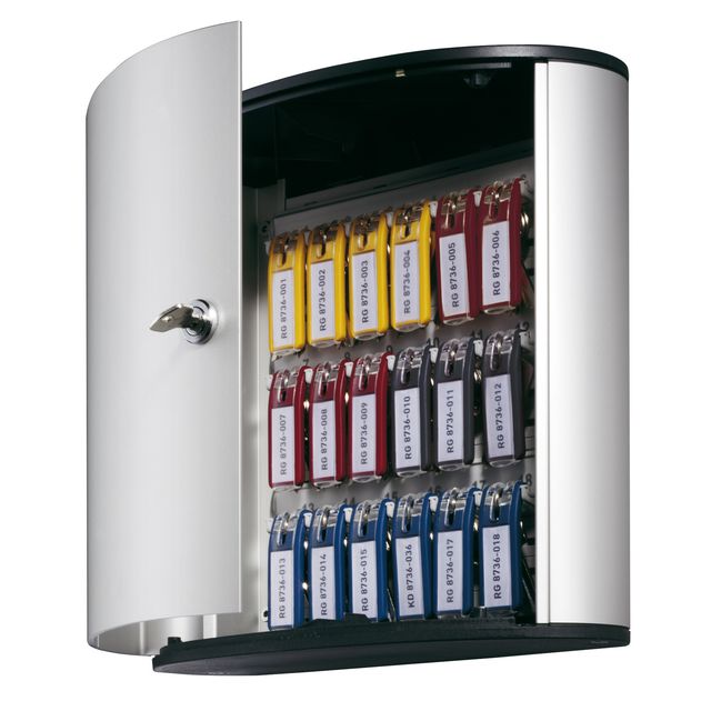 Cassetta portachiavi da parete Key Box - 30,2 x 11,8 x 28 cm - 18 posti - grigi…