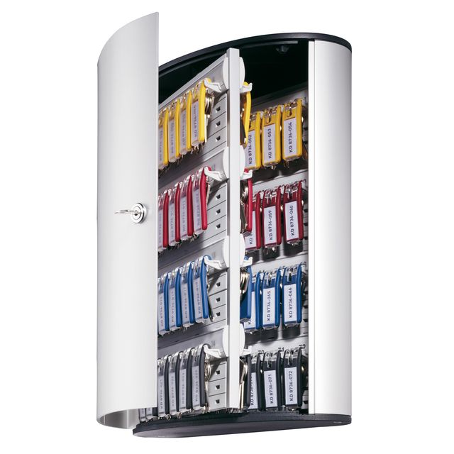 Cassetta portachiavi da parete Key Box - 30,2 x 11,8 x 40 cm - 72 posti - grigi…