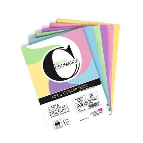 CWR CARTA CROMATICA A3 160G 100FG ASS.