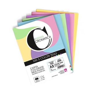 CWR CARTA CROMATICA A3 200G 100FG ASS.