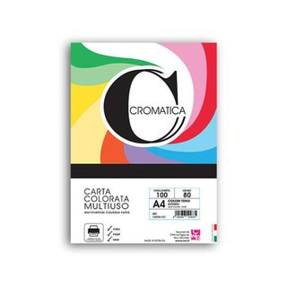 CWR Deco Cromatica - Carta - A4 - 100 fogli - colori intensi assortiti - 80 g/m²