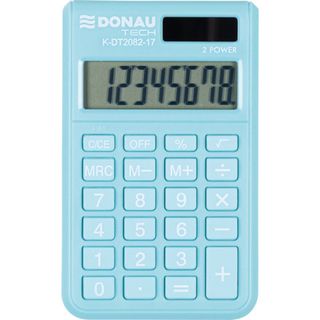 Calcolatrice tascabile Donau Tech con display a 8 cifre - 97x60x10 mm azzurro K…