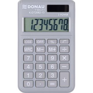Calcolatrice tascabile Donau Tech con display a 8 cifre - 97x60x10 mm grigio ch…