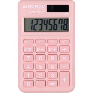 Calcolatrice tascabile Donau Tech con display a 8 cifre - 97x60x10 mm rosa K-DT…