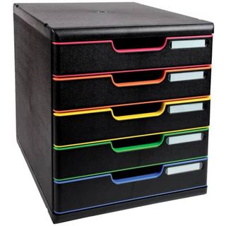 Cassettiera Exacompta MODULO Classic A4 Black Office 5 cassetti 28,8x35x32 cm n…
