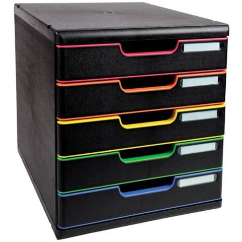 Cassettiera Exacompta MODULO Classic A4 Black Office 5 cassetti 28,8x35x32 cm n…