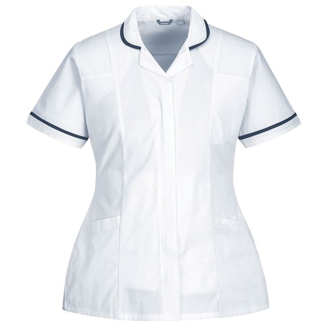 Camice da donna - maniche corte - elasticizzato - taglia S - bianco - Portwest