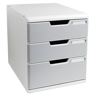Cassettiera Modulo A4 - 28,8 x 32 x 35 cm - 3 cassetti - grigio/granito - Exaco…