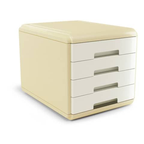 Cassettiera Vintage Milk - 4 cassetti - 29,5 x 38,5 x 28,2 cm - avorio - Arda